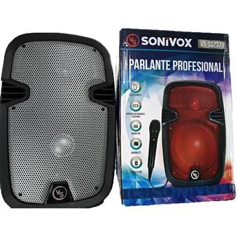 Cabina Bluetooth Sonivox VS-SS2378 Parlante FM TF USB Mic LED Musica